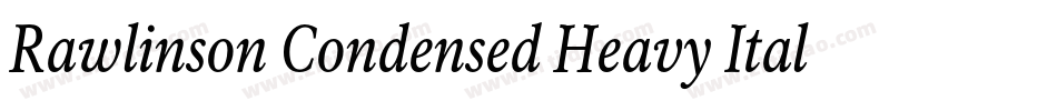 Rawlinson Condensed Heavy Italic字体转换